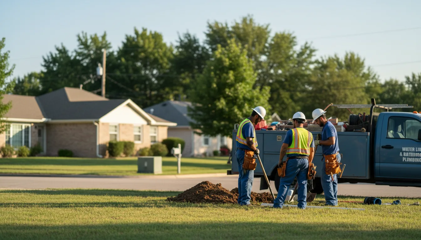 Residential water line and bathroom plumbing service in Barton City, MI